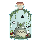 Click to play harp music Totoro Bottle